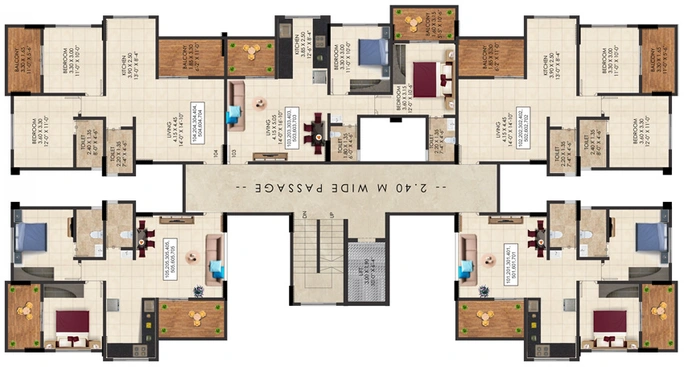 Floor Plan of K.C.B Platinum Plaza in Ravet, Pune - Image 17121