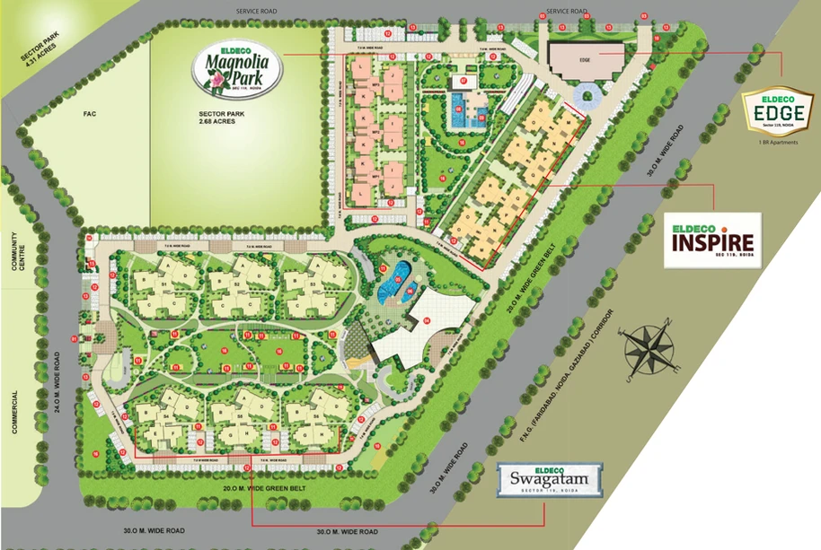 Master Plan of Eldeco Edge in Sector 119, Noida - Image 1798