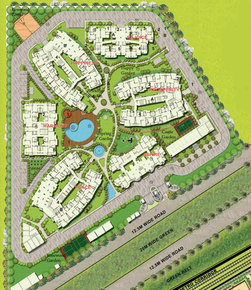 Master Plan of Sikka Karmic Greens in Sector 78, Noida - Image 51630