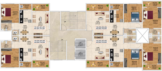 Floor Plan of Om Yashodham in Ravet, Pune - Image 17095