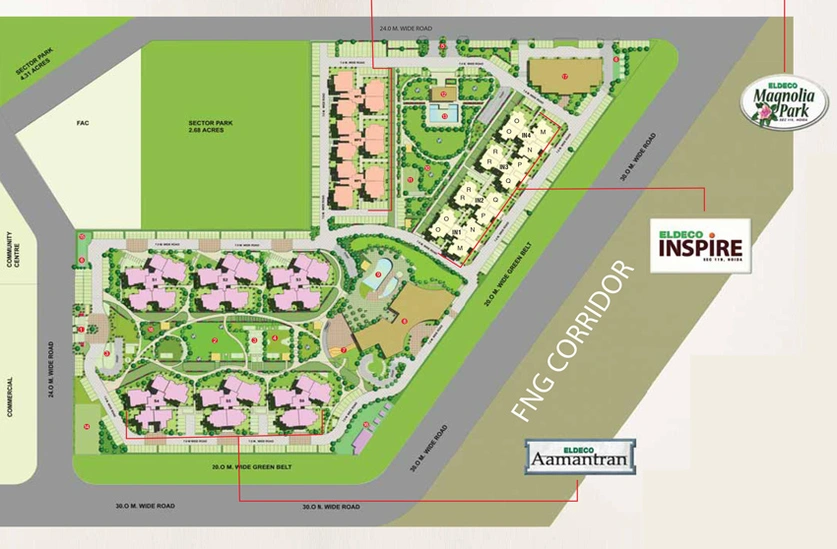 Master Plan of Eldeco Inspire in Sector 119, Noida - Image 1817