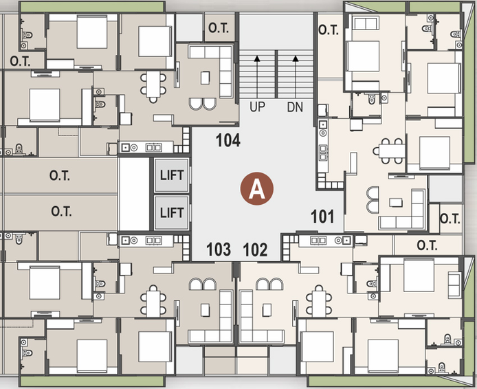 Floor Plan of Arkiton Luxe in Bopal, Ahmedabad - Image 122860
