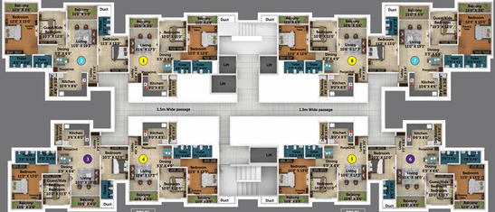 Floor Plan of Saheel Itrend Futura in Baner, Pune - Image 56862