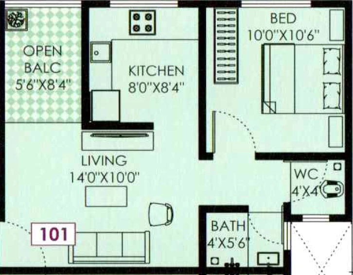 1 BHK Flat in Pashankar Petals in Pimpri Chinchwad, Pune - Image 453558