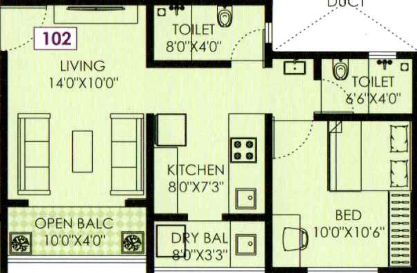 2 BHK Flat in Pashankar Petals in Pimpri Chinchwad, Pune - Image 453559