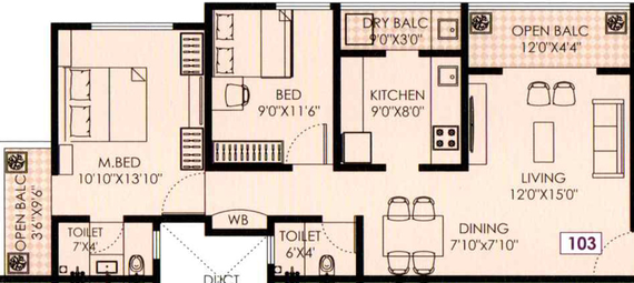 2 BHK Flat in Pashankar Petals in Pimpri Chinchwad, Pune - Image 453562
