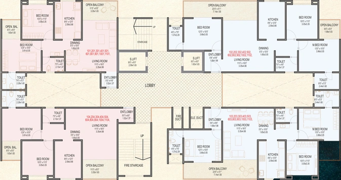 Floor Plan of Trio Alpha in Tathawade, Pune - Image 27841