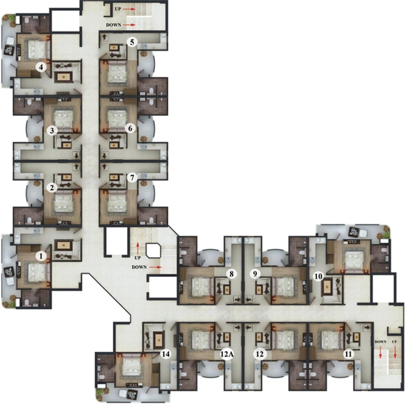 Floor Plan of Ajnara Elements in Sector 137, Noida - Image 51665