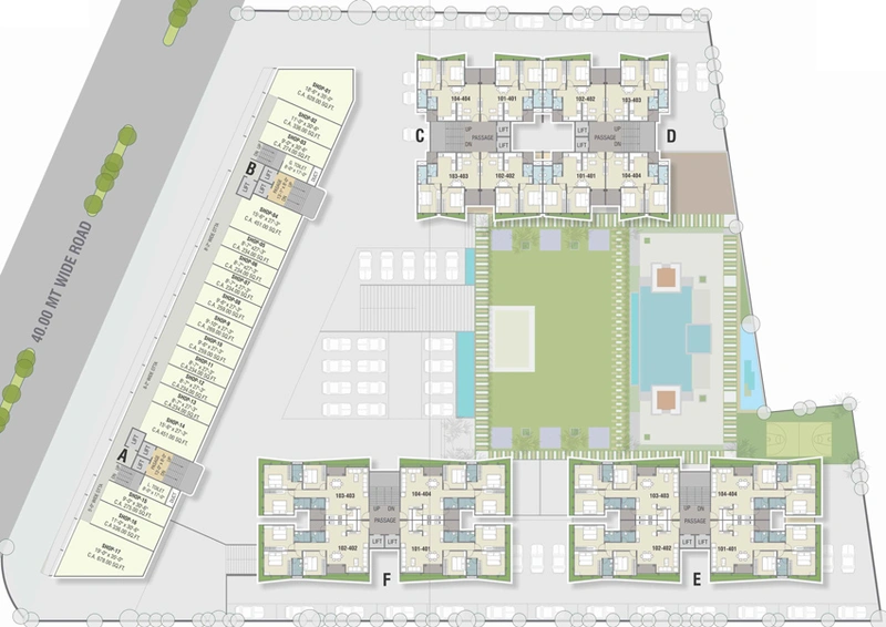 Master Plan of Avadh Skyline in Tarsali, Vadodara - Image 43989