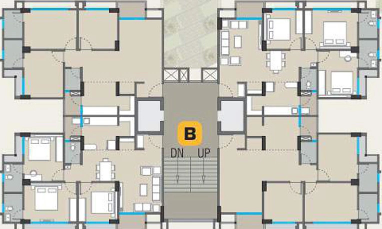 Floor Plan of Shreenath Shaligram in Atladara, Vadodara - Image 44085