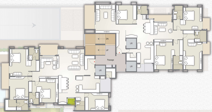 Floor Plan of Madhuvan The Landmark in Harni, Vadodara - Image 121136
