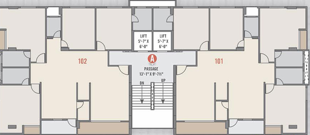 Floor Plan of Madhuvan The Mark in Harni, Vadodara - Image 44306