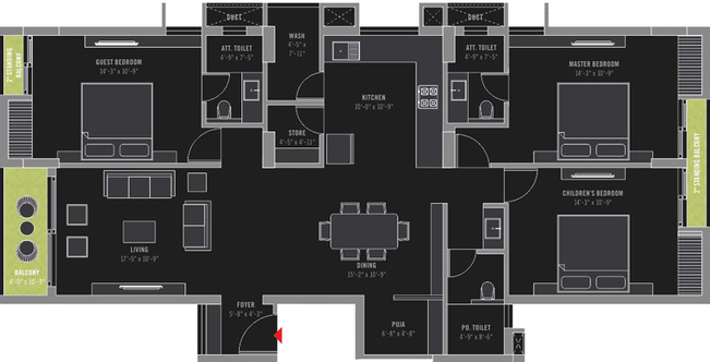 3 BHK Flat in Madhuvan The Shine in Harni, Vadodara - Image 487086
