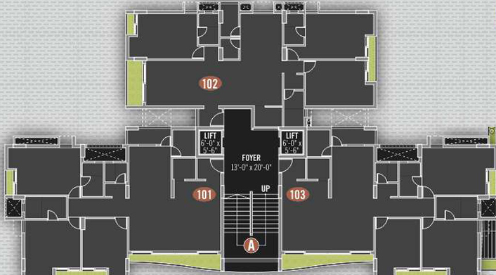Floor Plan of Madhuvan The Shine in Harni, Vadodara - Image 44348