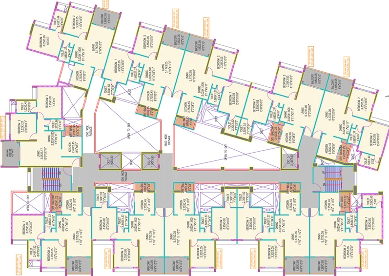 Floor Plan of Ganga Acropolis in Baner, Pune - Image 17679