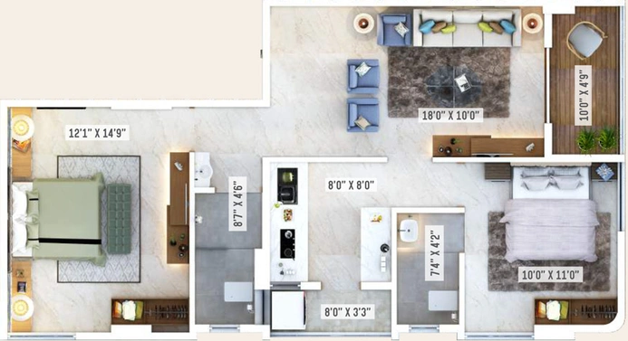 2 BHK Flat in Vasundhara Pride in Balewadi, Pune - Image 435209