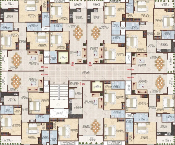 Floor Plan of Studio Guru Kripa Aaradhana in Mansarovar, Jaipur - Image 7381