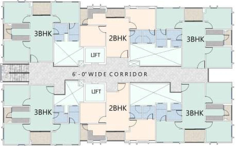 Floor Plan of Chordias Aashiyana in Jhotwara Industrial Area, Jaipur - Image 82344