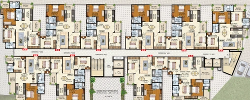 Floor Plan of Vardhman Kings Court Phase 2 in Vaishali Nagar, Jaipur - Image 80225