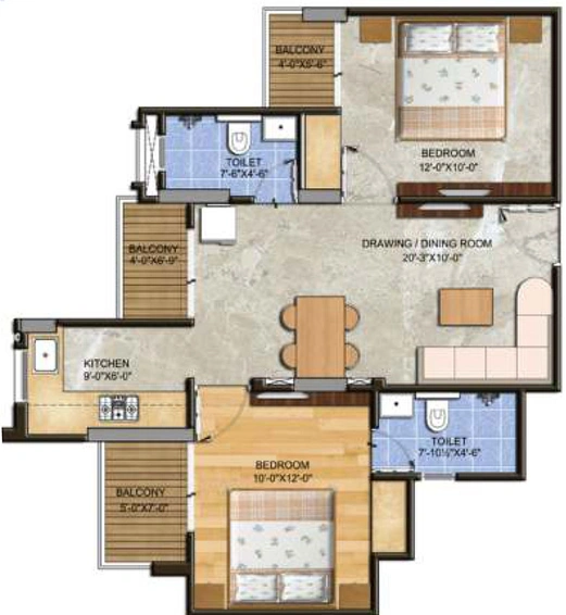 2 BHK Flat in Sankalp Tatvam in Ajmer Road, Jaipur - Image 279246