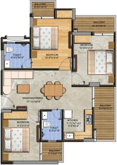 3 BHK Flat in Sankalp Tatvam in Ajmer Road, Jaipur - Image 279247