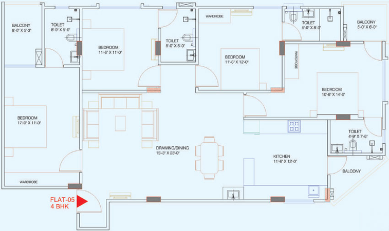4 BHK Flat in Elegant Ram Ratna in Swage Farm, Jaipur - Image 279980