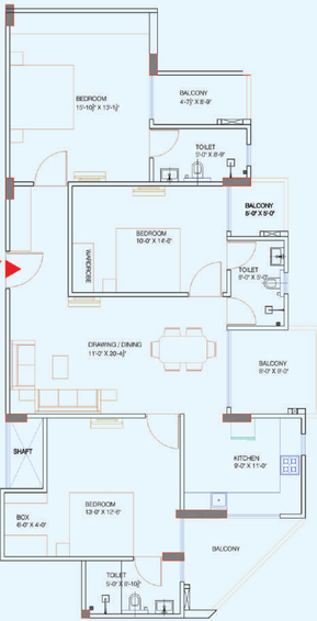 3 BHK Flat in Elegant Ram Ratna in Swage Farm, Jaipur - Image 279979