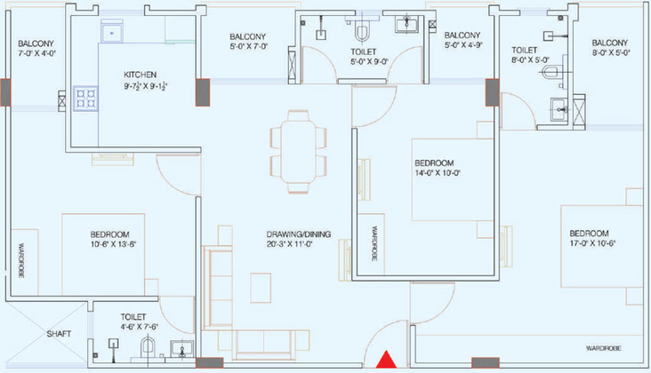 3 BHK Flat in Elegant Ram Ratna in Swage Farm, Jaipur - Image 279977