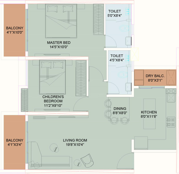 2 BHK Flat in Sarsan Nancy Hill View in Baner, Pune - Image 435178