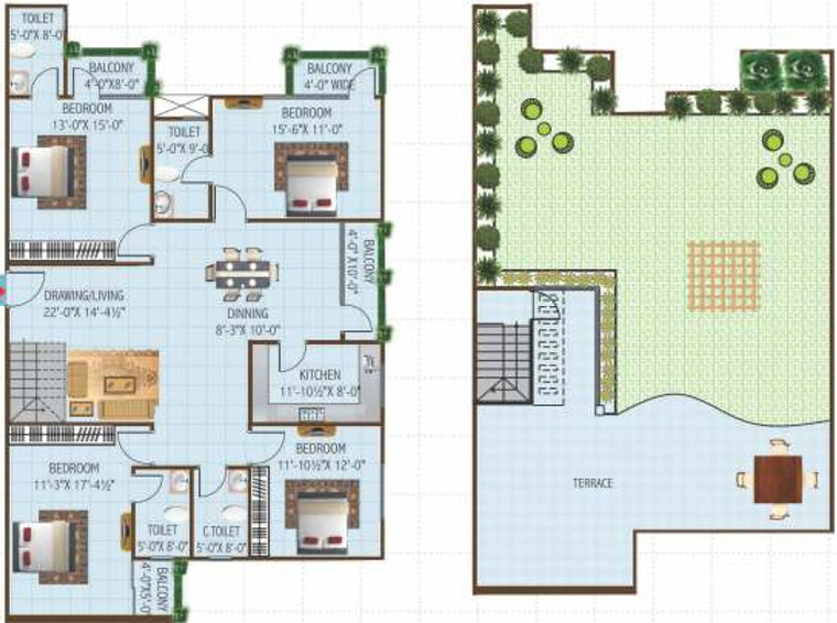 4 BHK Penthouse in SNG Krishnangan in Bani Park, Jaipur - Image 280040