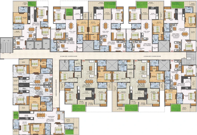 Floor Plan of Sankalp The Index in Jagatpura, Jaipur - Image 101015