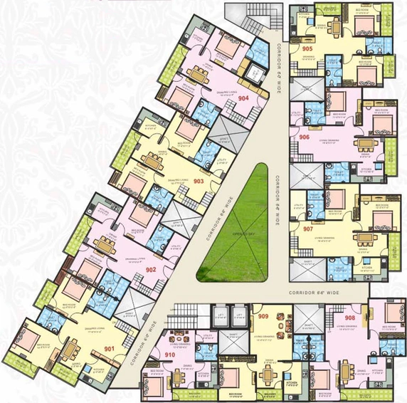 Floor Plan of SNG Majestic Heights in Kalwar Road, Jaipur - Image 1888