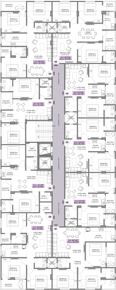 Floor Plan of Aadhar Satyam Homes in Vaishali Nagar, Jaipur - Image 80244