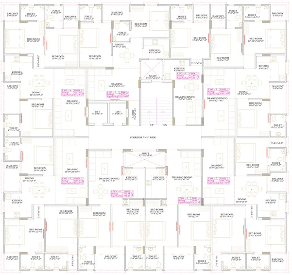 Floor Plan of Ruheen Saar in Jagatpura, Jaipur - Image 51975
