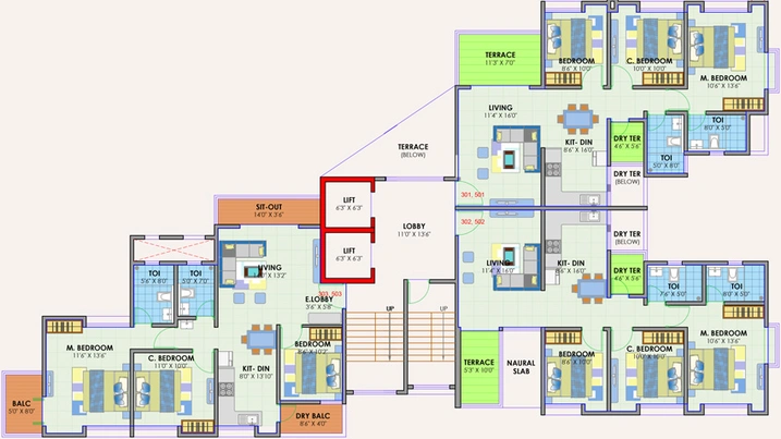 Floor Plan of Platinum Glory in Baner, Pune - Image 17598