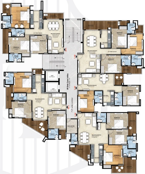 Floor Plan of Chordias The Aristo in Mansarovar, Jaipur - Image 86994