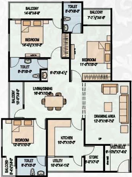 3 BHK Flat in SNG Shree Enclave in Niwaru Road, Jaipur - Image 502955