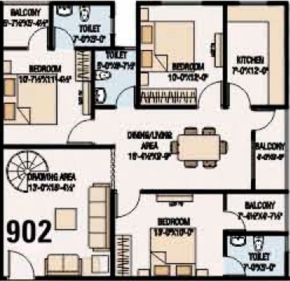 3 BHK Flat in SNG Shree Enclave in Niwaru Road, Jaipur - Image 502957
