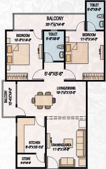 2 BHK Flat in SNG Shree Enclave in Niwaru Road, Jaipur - Image 502953