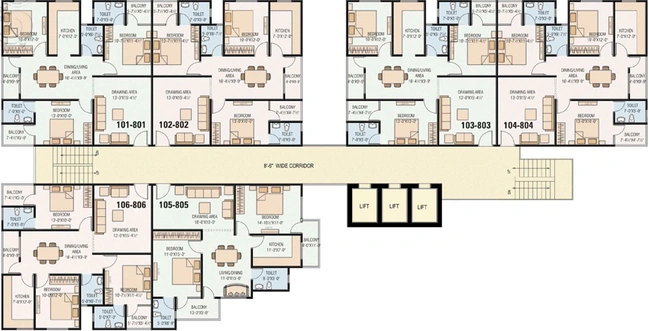 Floor Plan of SNG Shree Enclave in Niwaru Road, Jaipur - Image 52146