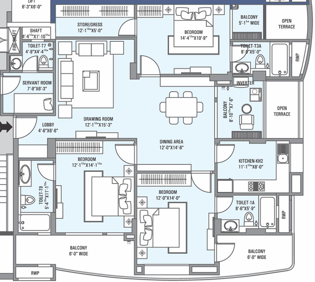 3 BHK Flat in SNG Sunrisers in C Scheme, Jaipur - Image 502998