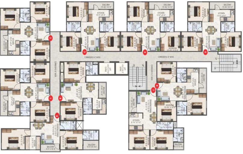 Floor Plan of Dhanuka Sunshine Aditya in Vaishali Nagar, Jaipur - Image 80274