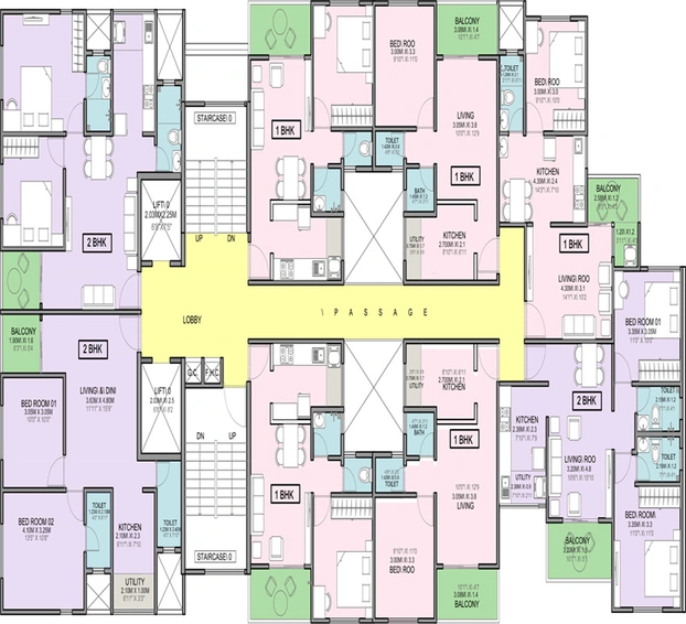 Floor Plan of Sneh Akshay Anantam in Wakad, Pune - Image 17574