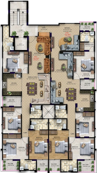 Floor Plan of Virasat Four Points in Durgapura, Jaipur - Image 1909