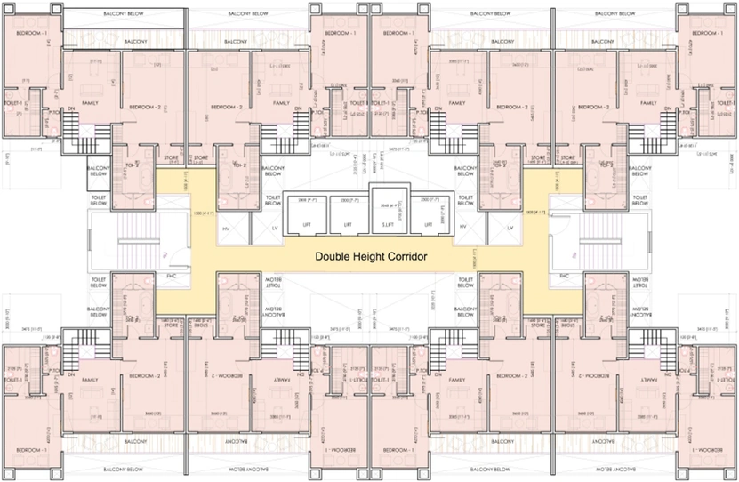 Floor Plan of Aarcity Sky Villas in Sector 62, Noida - Image 54414