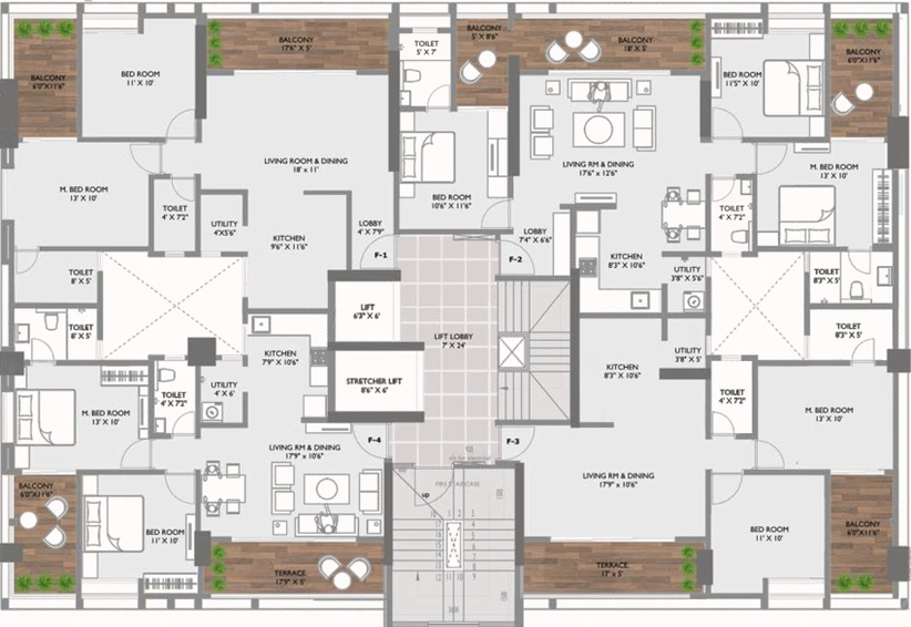 Floor Plan of Aaiji Vivanta in Balewadi, Pune - Image 17541