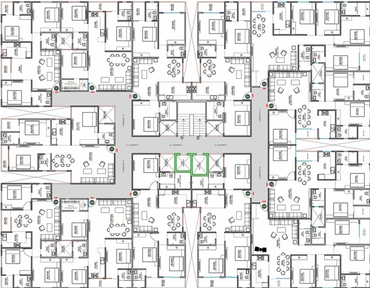 Floor Plan of Siddhi The City Park in Mansarovar, Jaipur - Image 52424