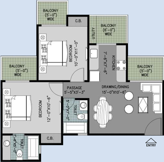 2 BHK Flat in Arihant Ambar in Sector 1, Greater Noida - Image 698931