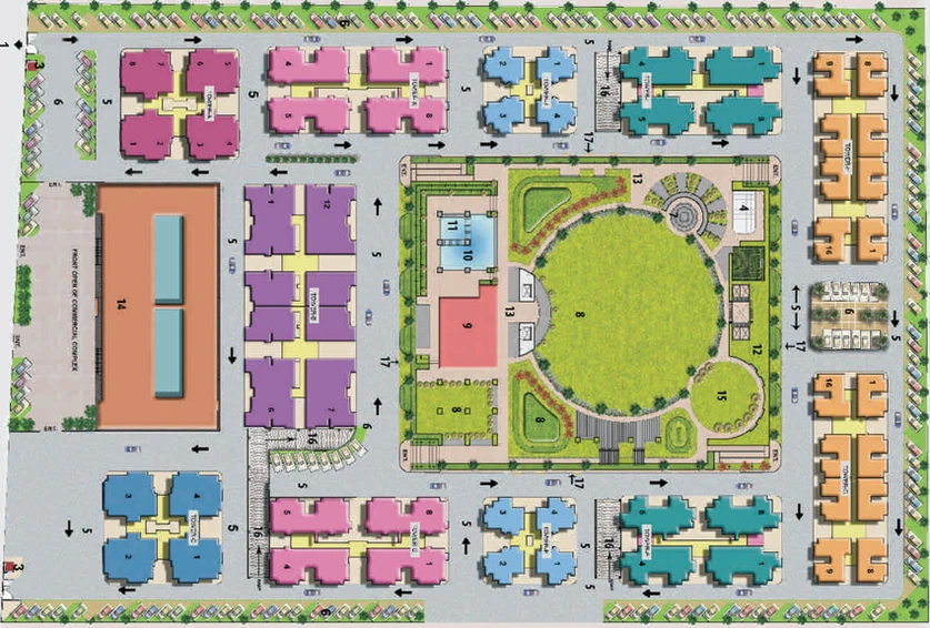 Master Plan of AVJ Heights in Zeta, Greater Noida - Image 54478