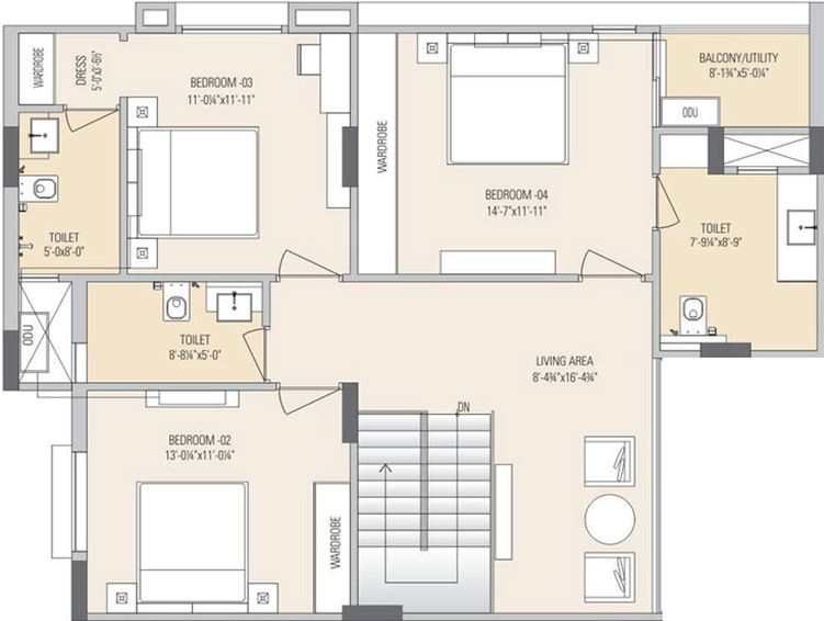 4 BHK Flat in Ashadeep Vedanta in Jagatpura, Jaipur - Image 503670